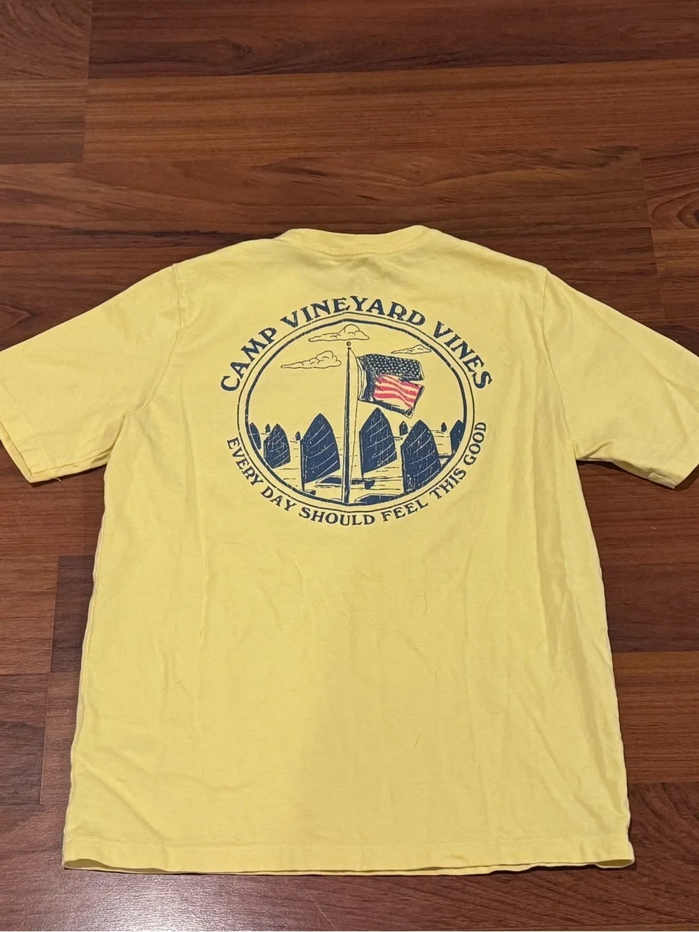 Vineyard Vines Blue Colorblock Swim Trunks & Yellow Camp T Shirt Size 8/10
